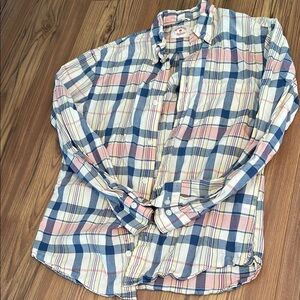 Brooks Brothers Blue and Pink Casual Button Down Shirt